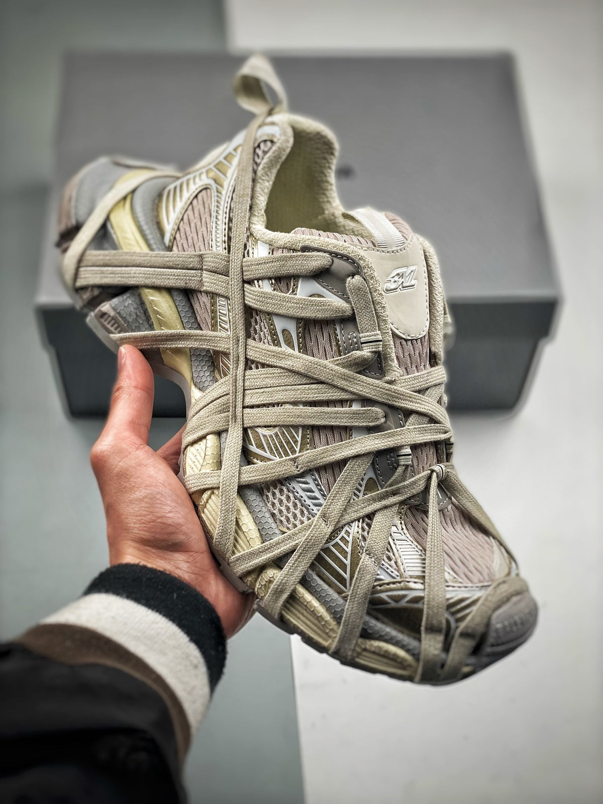Sneakers 3XL Extreme Lace 'Beige Délavé'