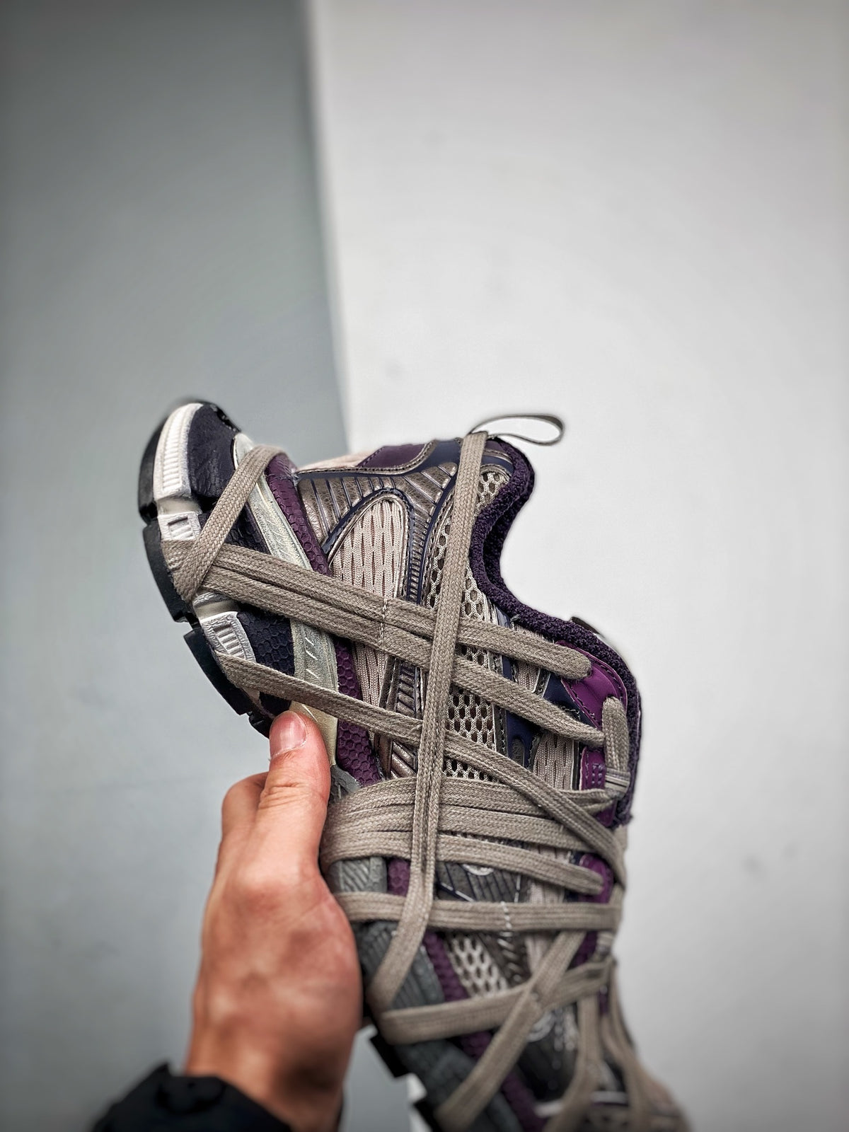 Sneakers 3XL Extreme Lace 'Gris Délavé'