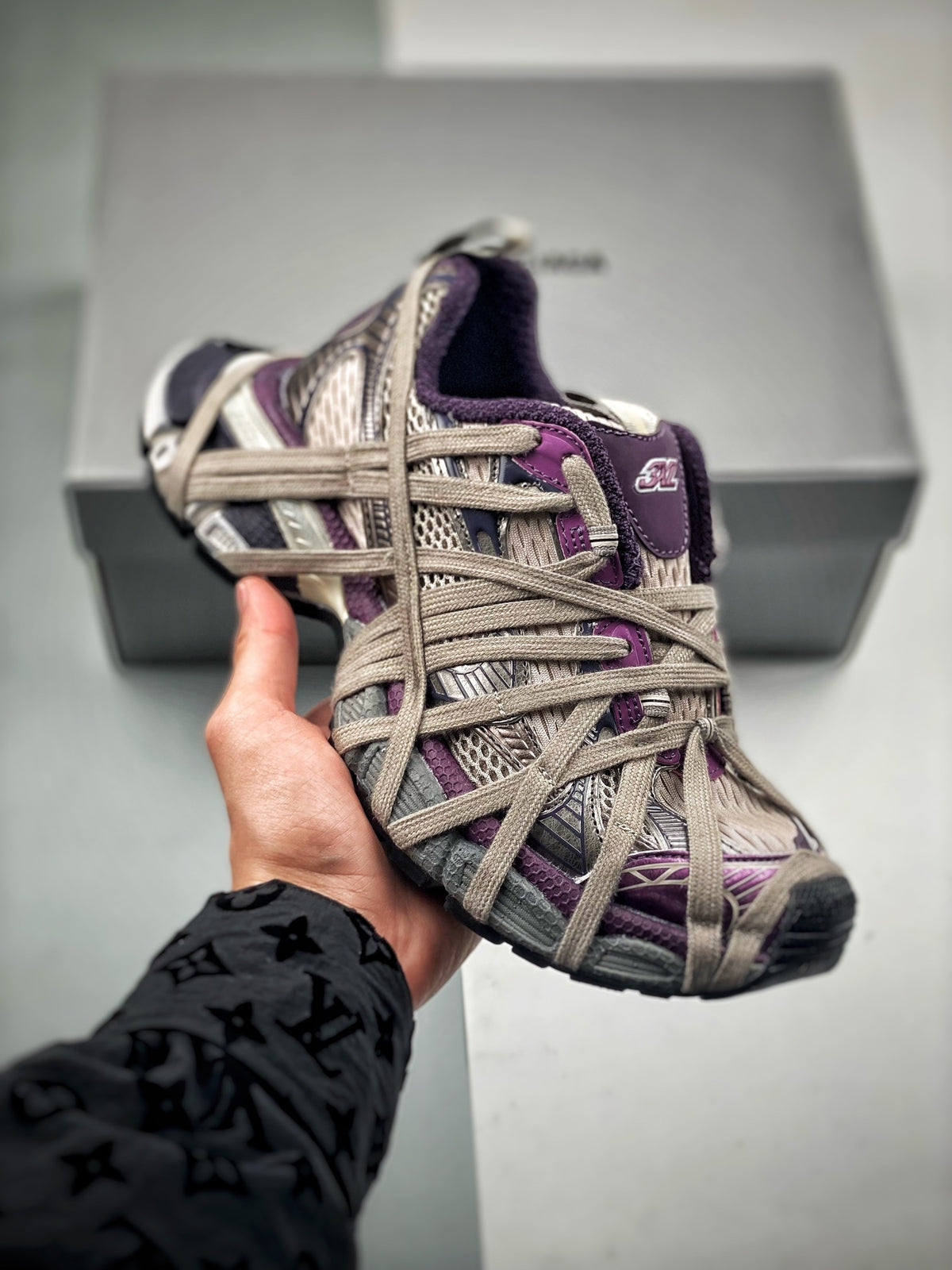 Sneakers 3XL Extreme Lace 'Gris Délavé'