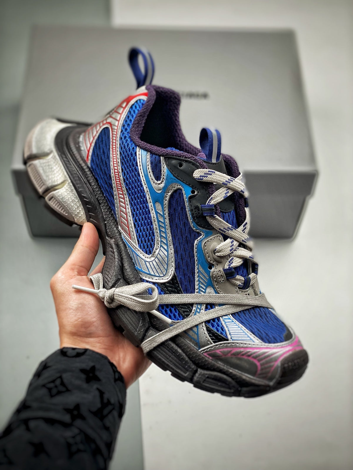 Sneakers 3XL 'Gris Bleu Royal'