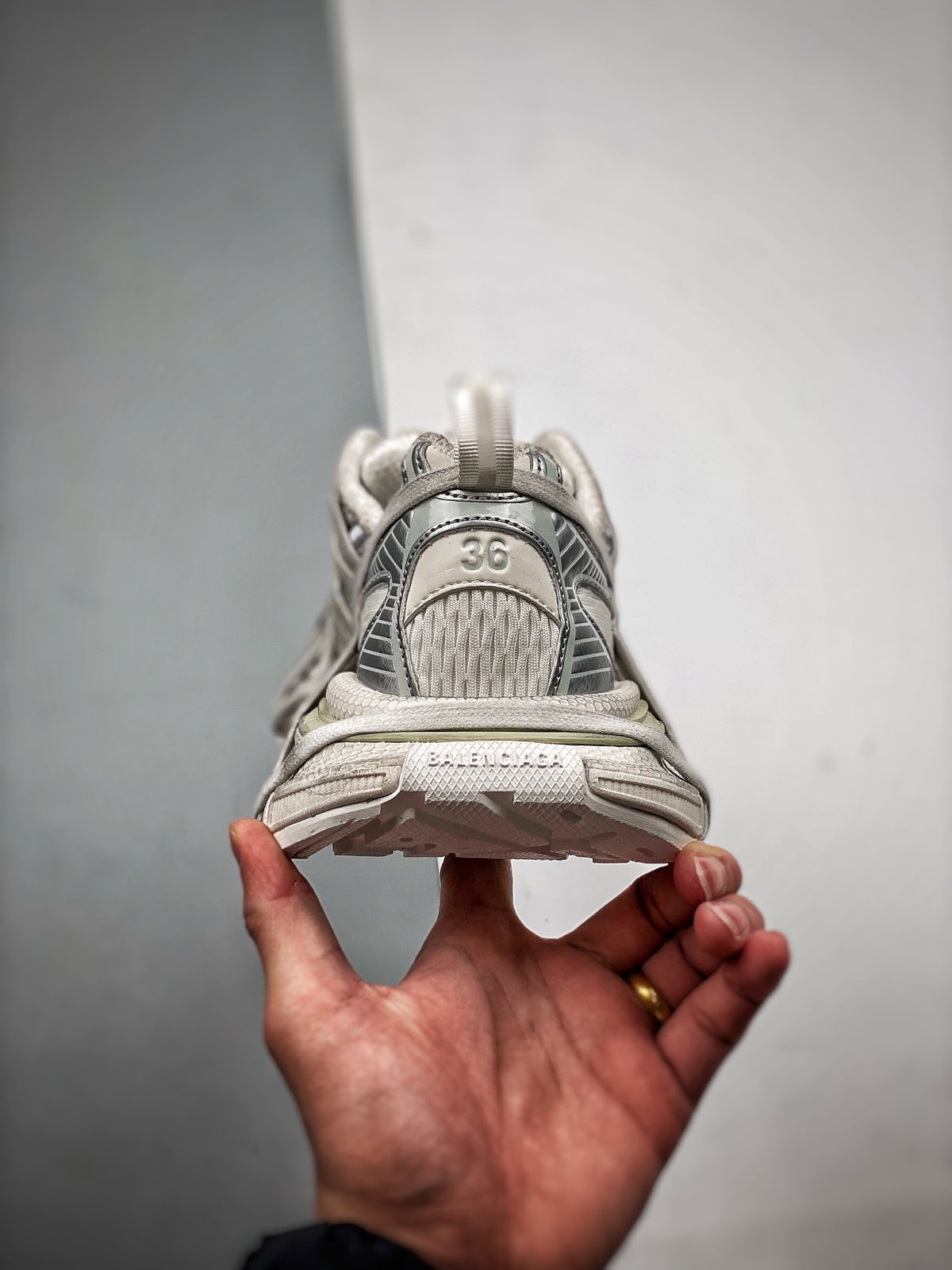 Sneakers 3XL Extreme Lace 'Blanc Gris Délavé'