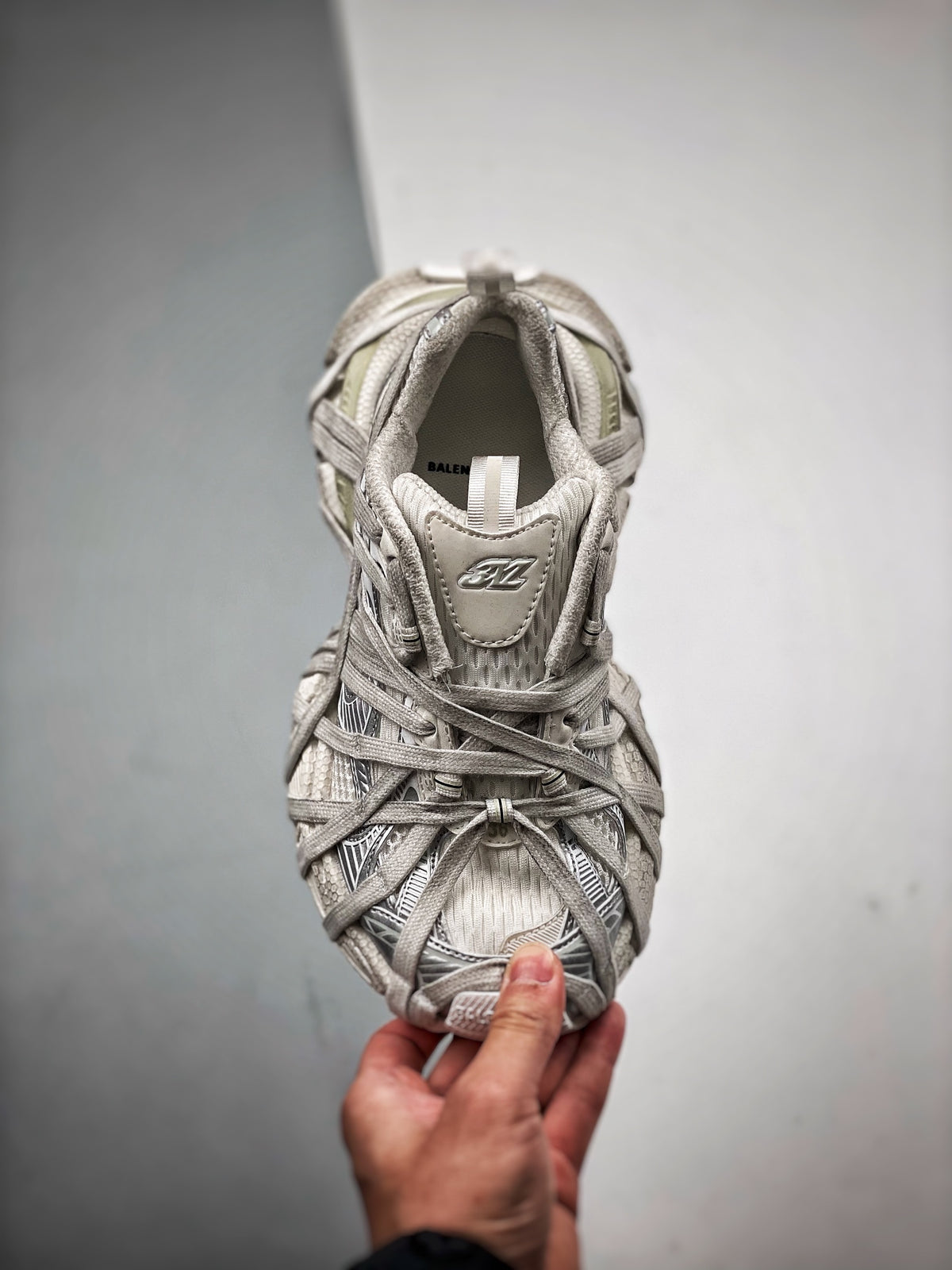 Sneakers 3XL Extreme Lace 'Blanc Gris Délavé'