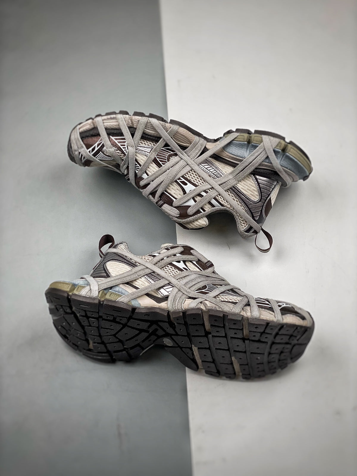 Sneakers 3XL Extreme Lace 'Gris Argent Délavé'