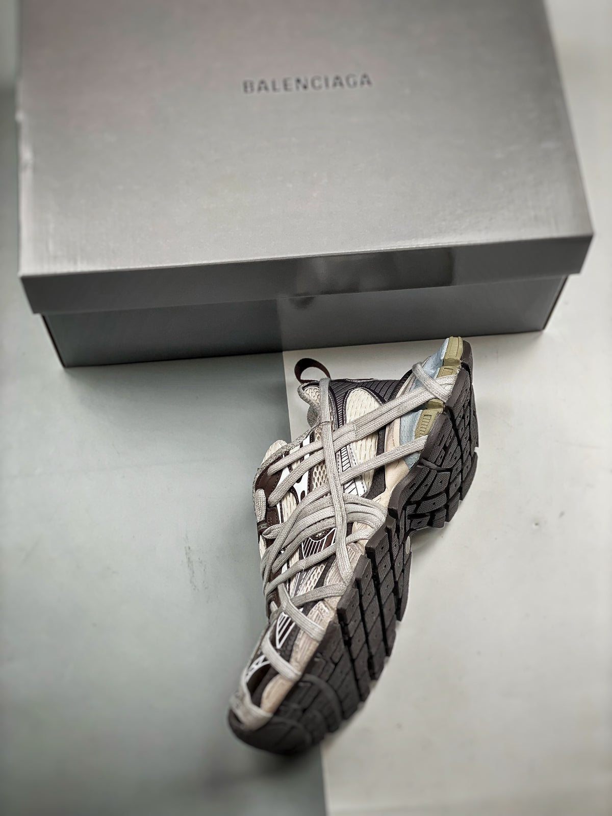 Sneakers 3XL Extreme Lace 'Gris Argent Délavé'