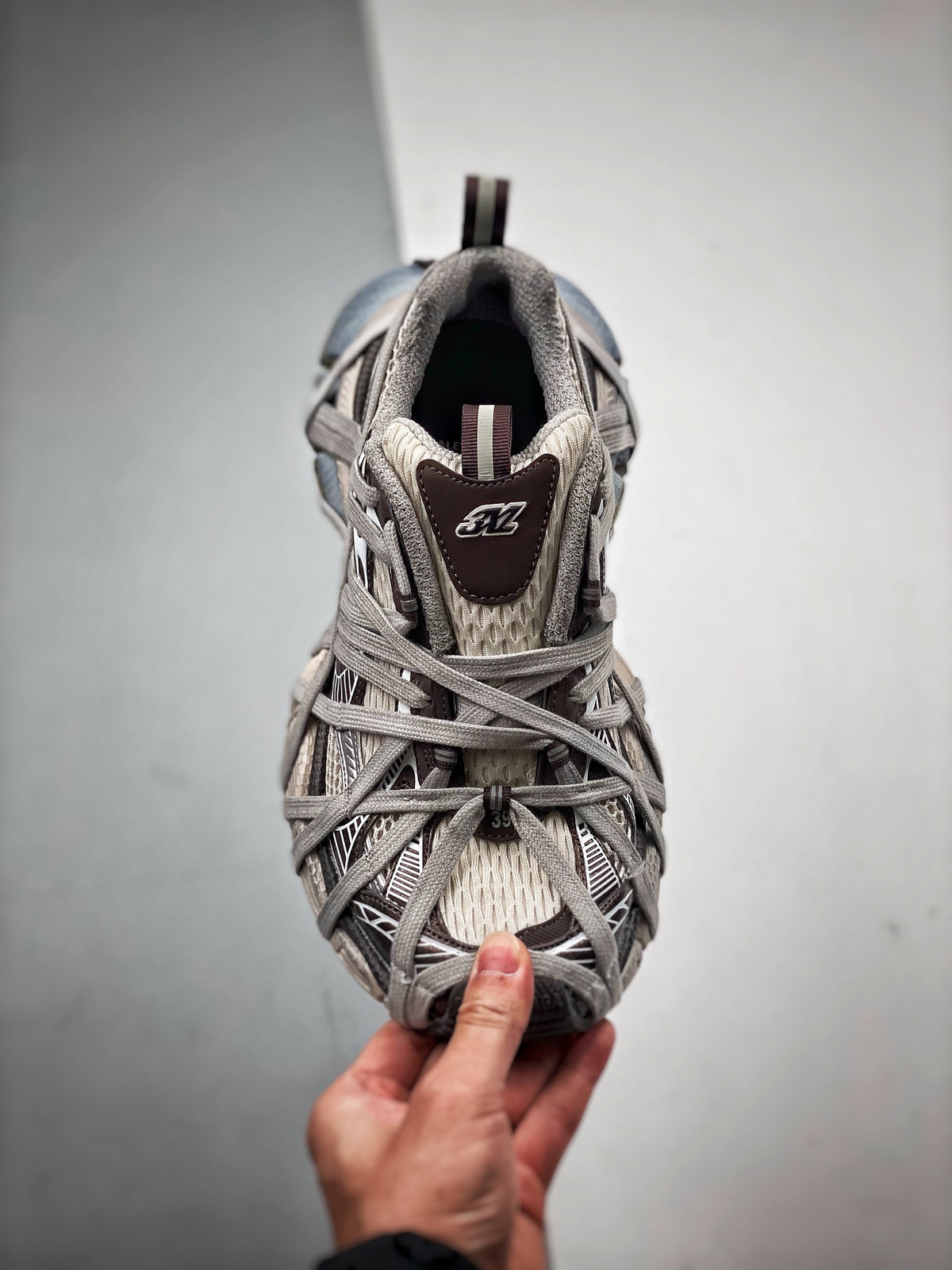 Sneakers 3XL Extreme Lace 'Gris Argent Délavé'