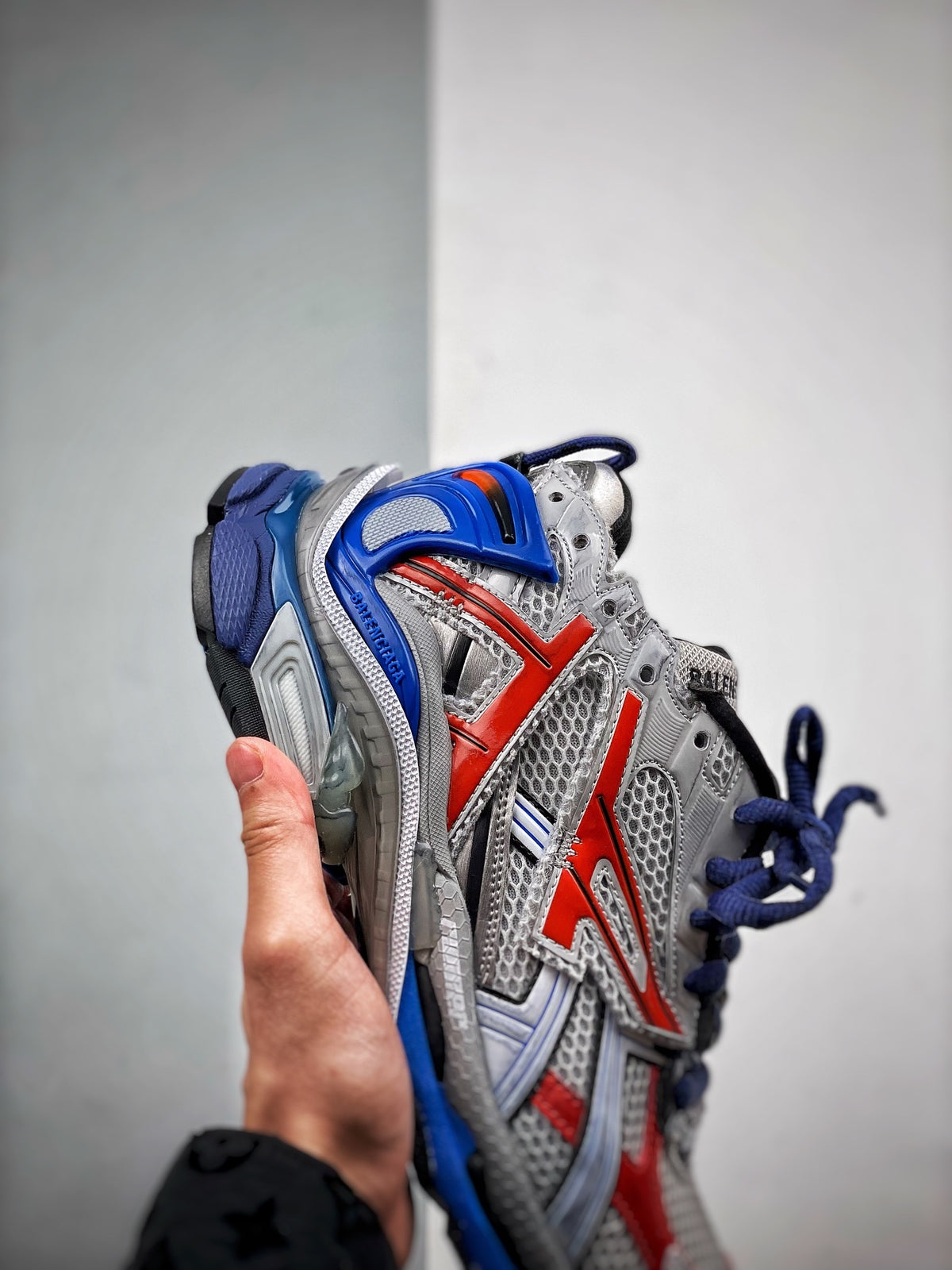 Sneakers Runner 'Bleu Orange Argent'
