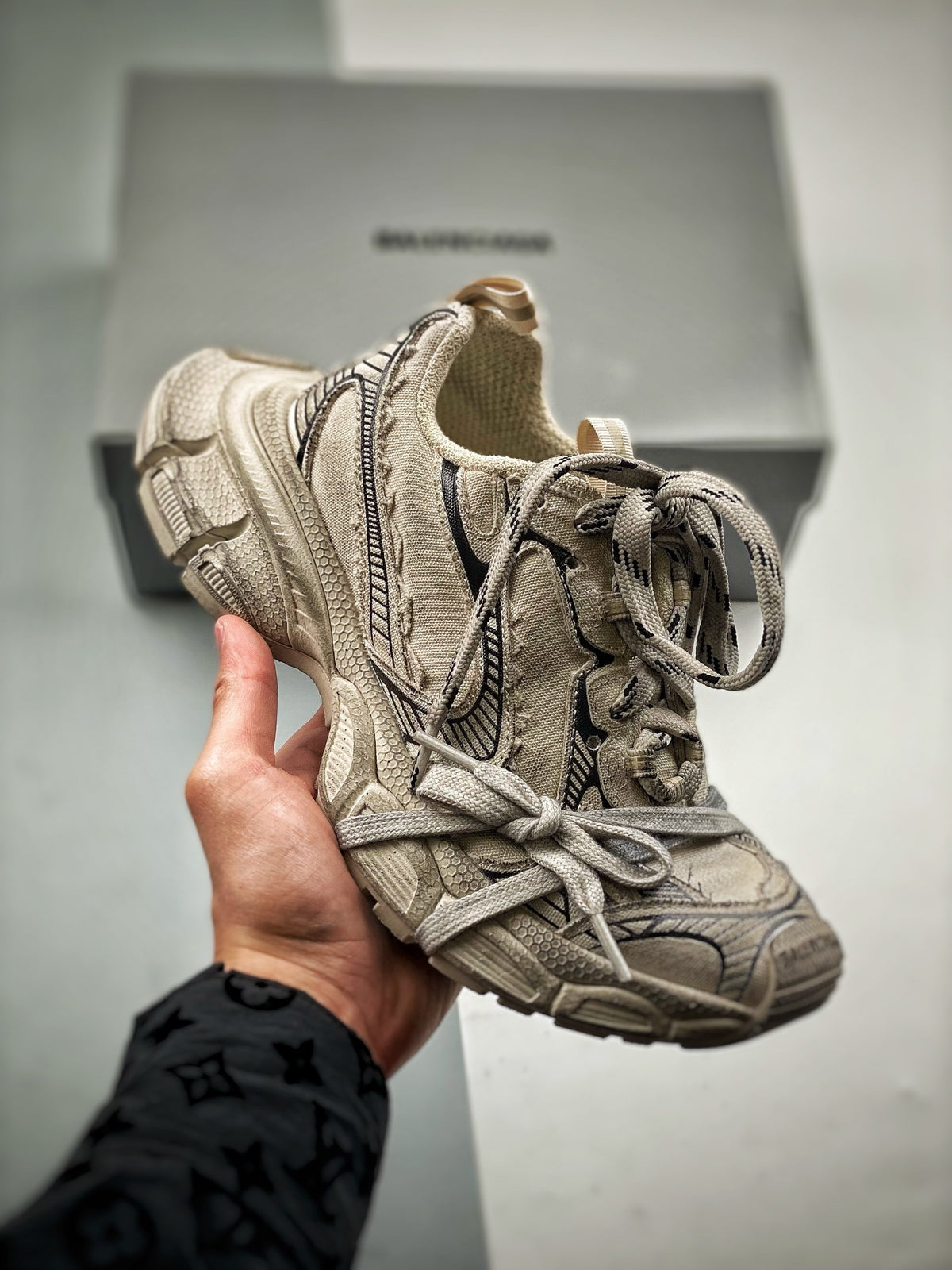 Sneakers 3XL Canvas 'Beige Vieilli'