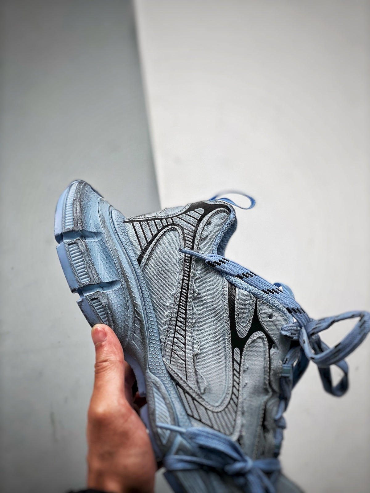 Sneakers 3XL Canvas 'Bleu Ciel'
