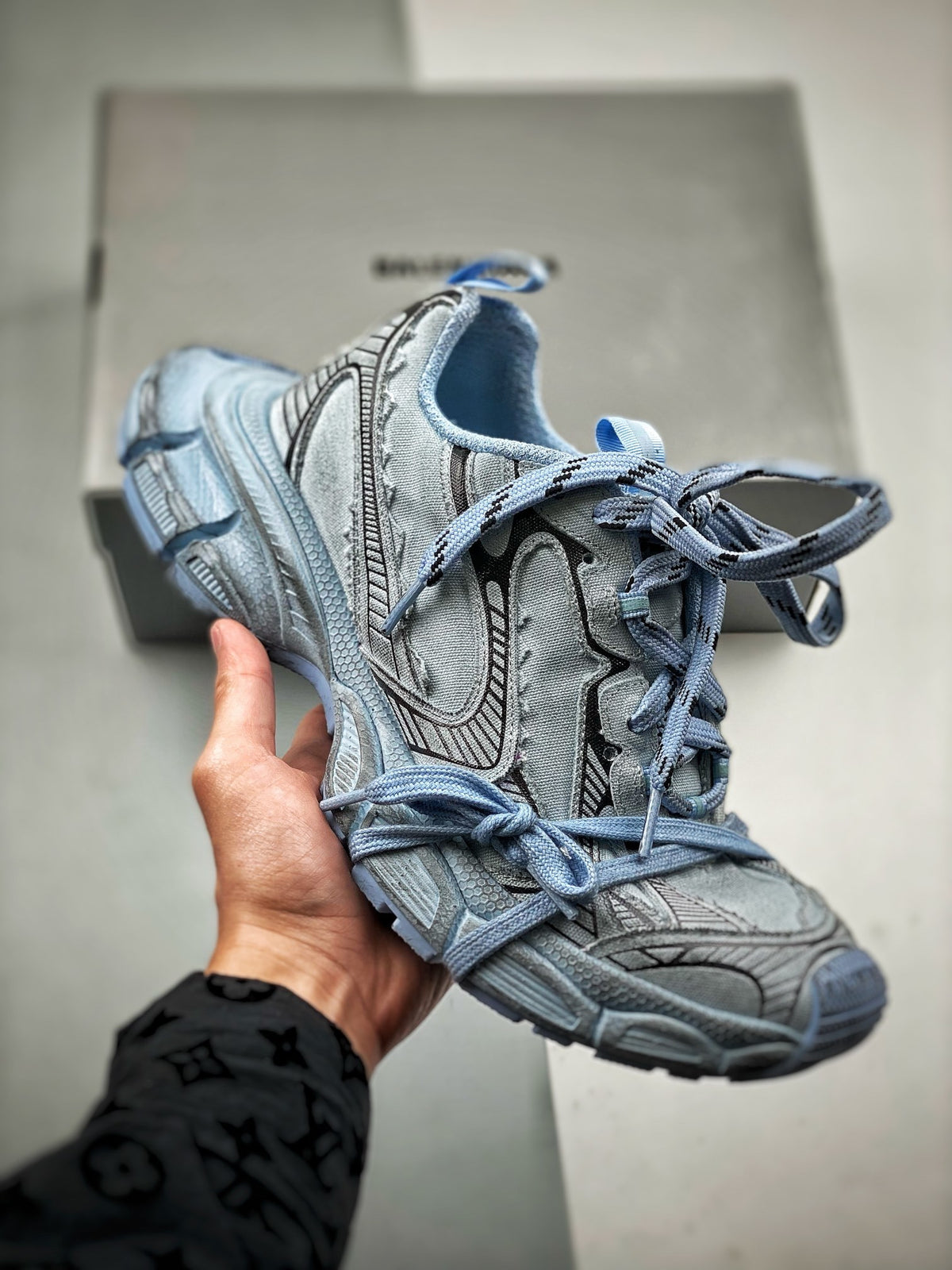 Sneakers 3XL Canvas 'Bleu Ciel'