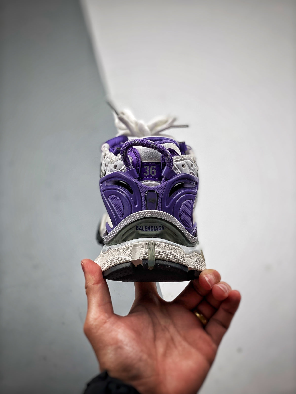 Sneakers Runner 'Blanc Violet'