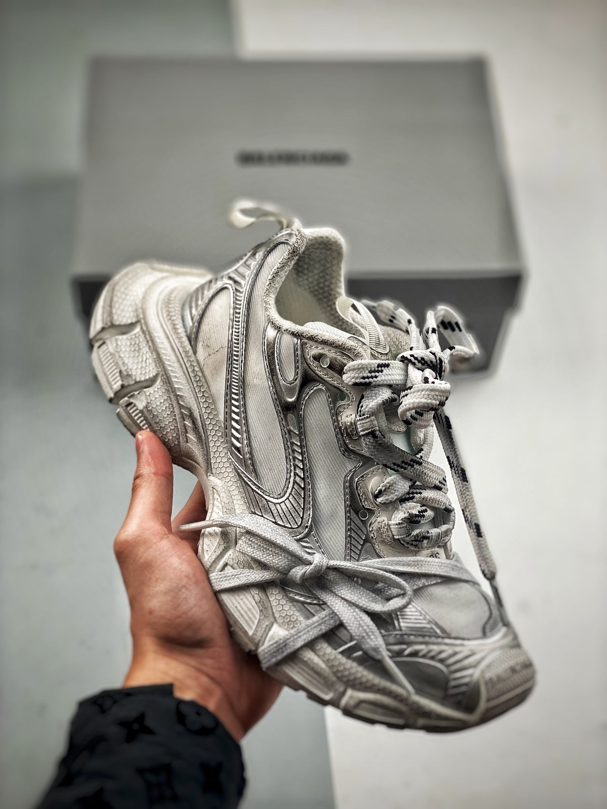 Sneakers 3XL Mesh 'Blanc Gris'