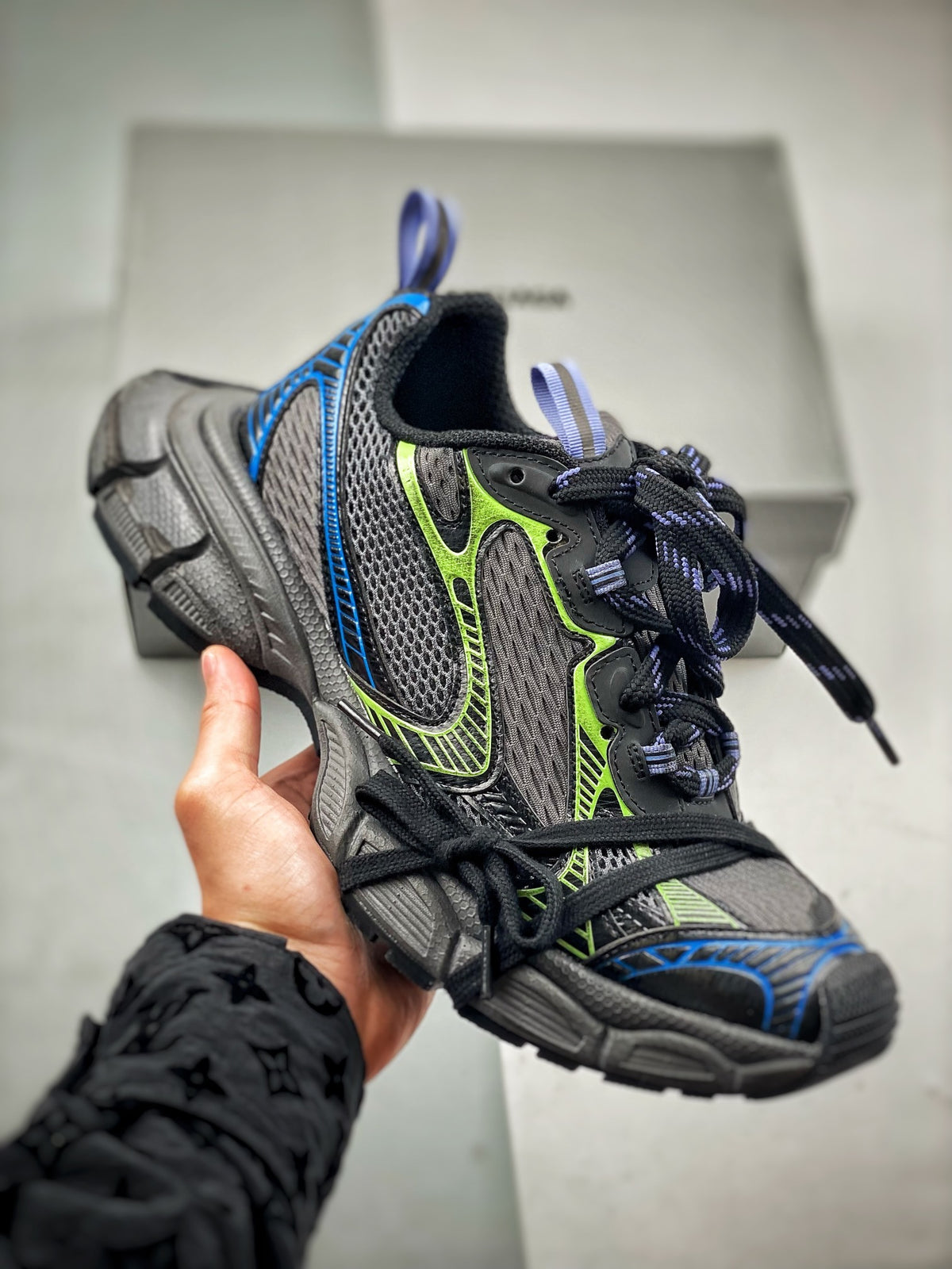 Sneakers 3XL 'Noir Bleu Jaune'