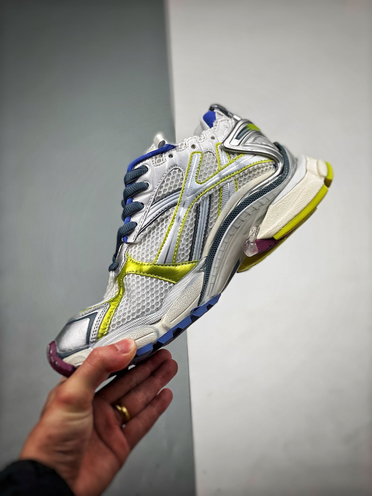 Sneakers Runner 7.5 'Blanc Jaune Bleu Violet'