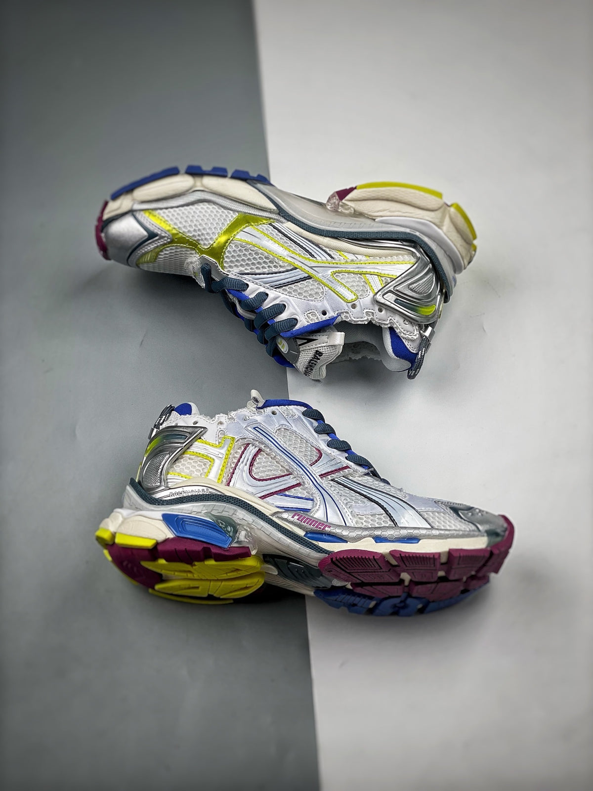 Sneakers Runner 7.5 'Blanc Jaune Bleu Violet'