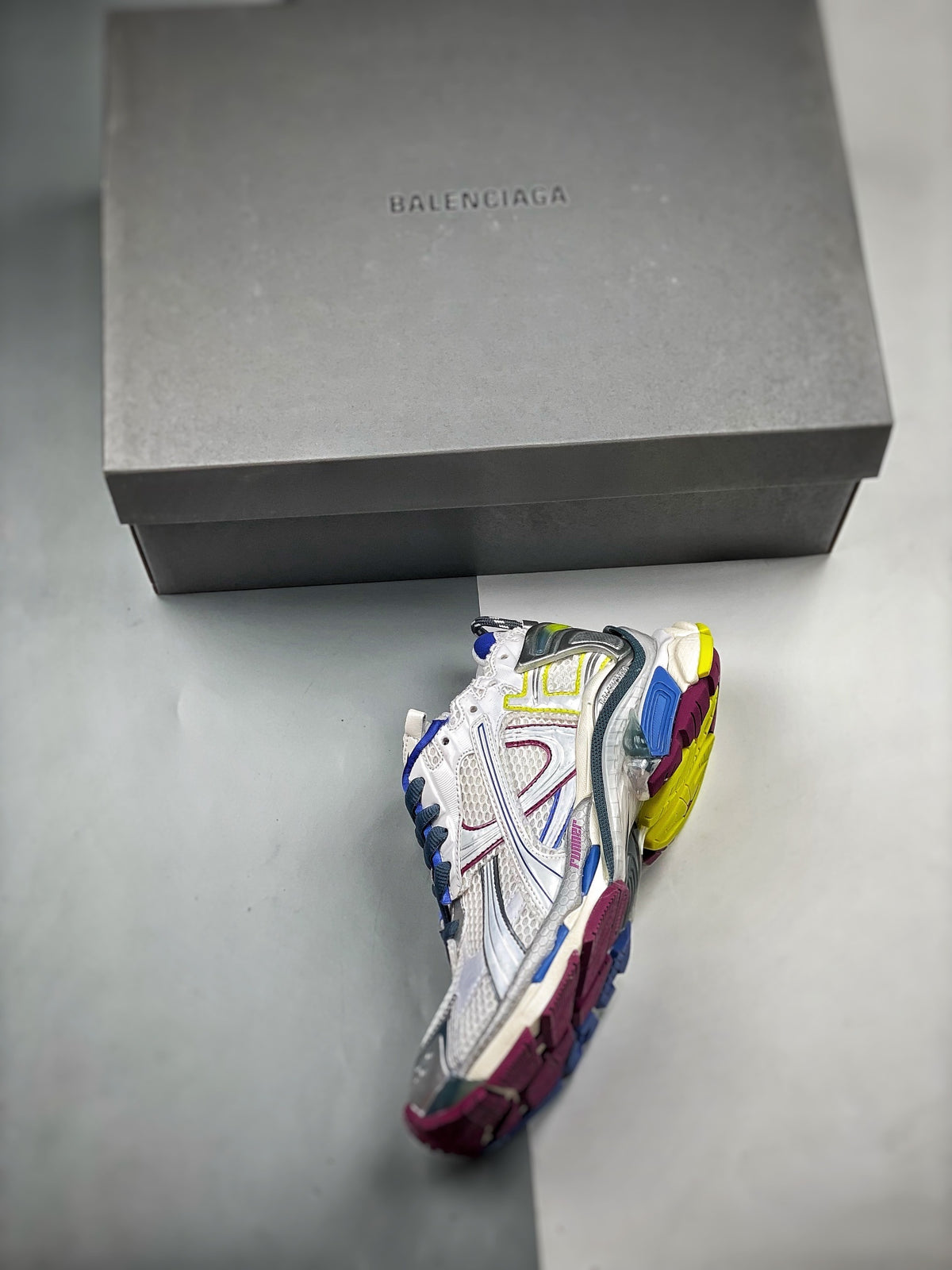 Sneakers Runner 7.5 'Blanc Jaune Bleu Violet'