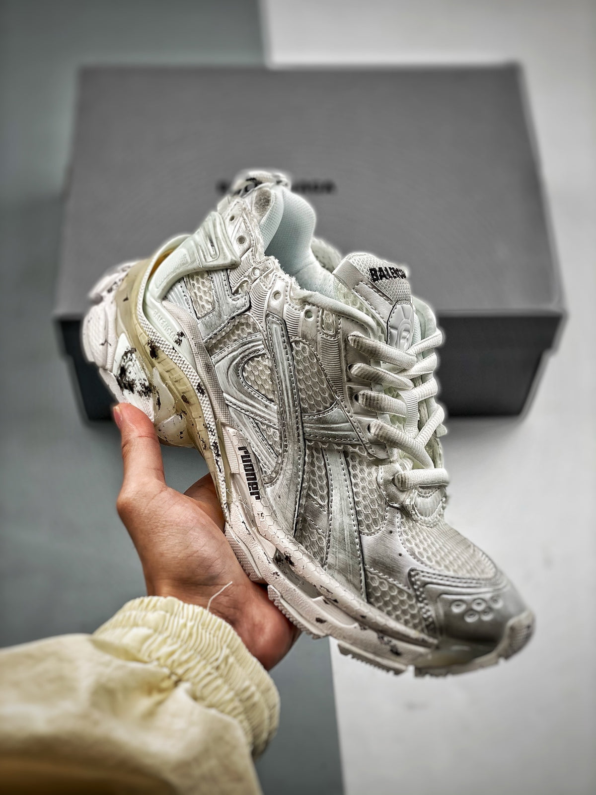 Sneakers Runner 'Blanc Cassé'