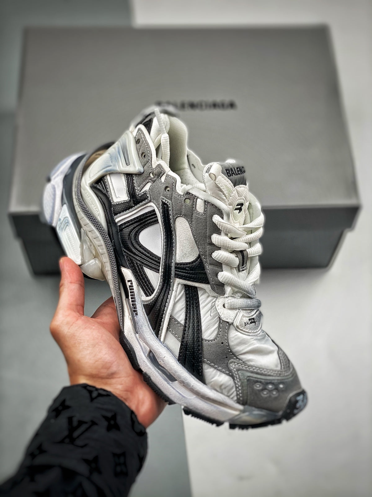 Sneakers Runner 7.5 'Argent Noir'