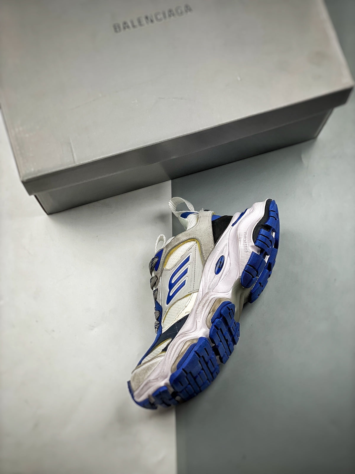 Sneakers Cargo 'Blanc Bleu Royal'