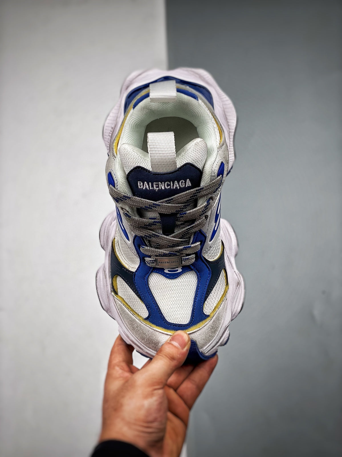 Sneakers Cargo 'Blanc Bleu Royal'