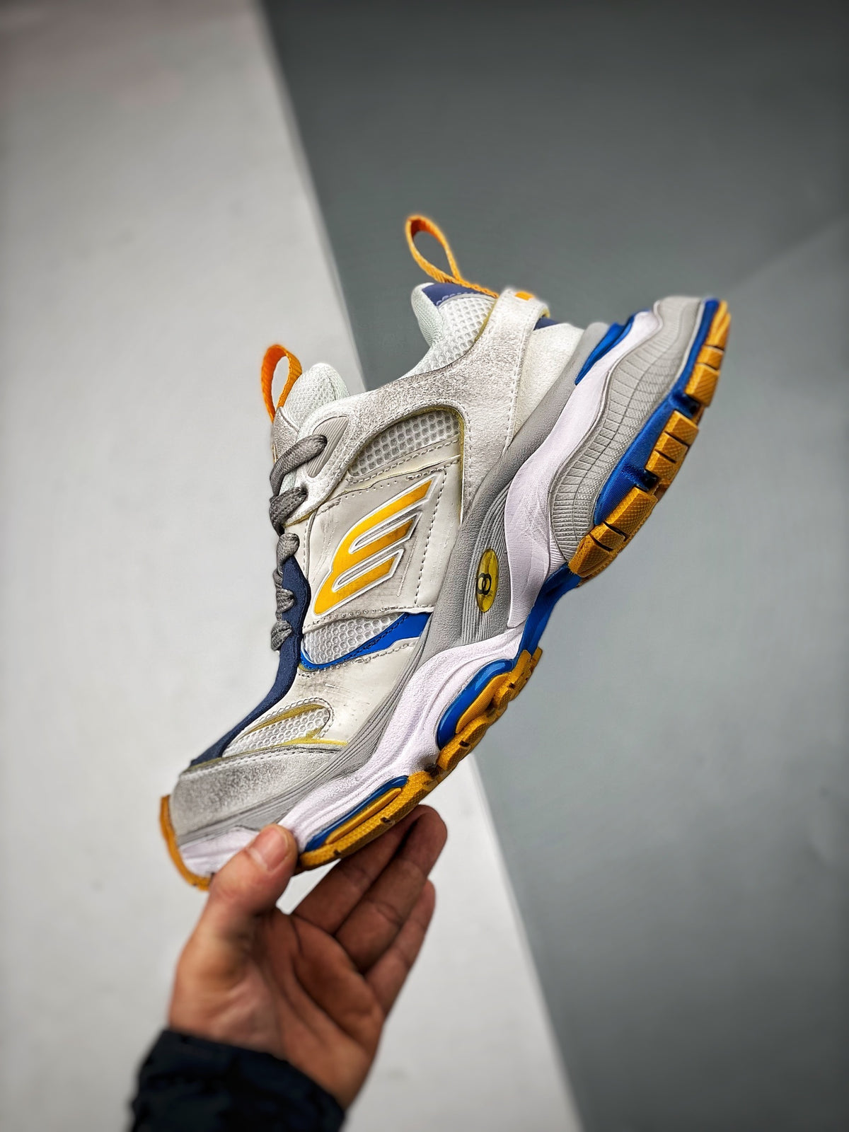 Sneakers Cargo 'Blanc Jaune Bleu'