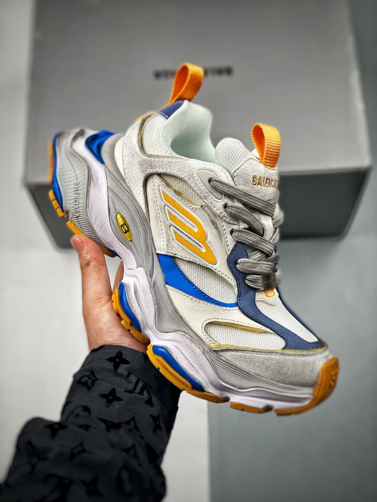 Sneakers Cargo 'Blanc Jaune Bleu'