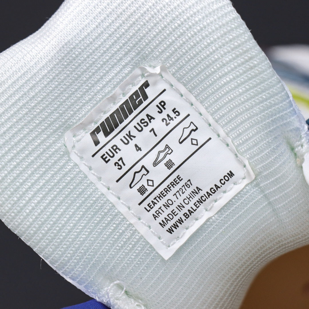 Sneakers Runner 'Blanc Bleu'