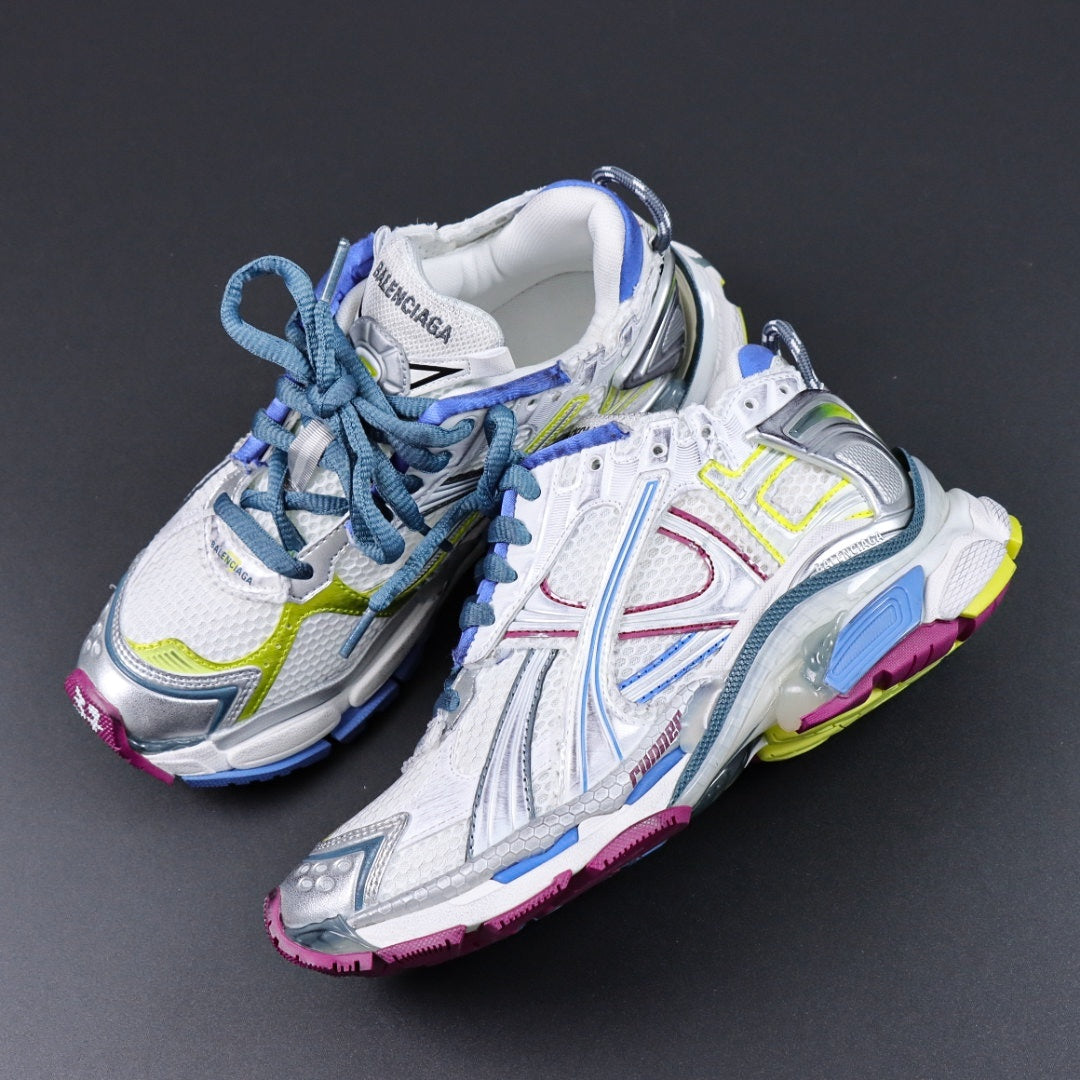 Sneakers Runner 'Blanc Bleu'