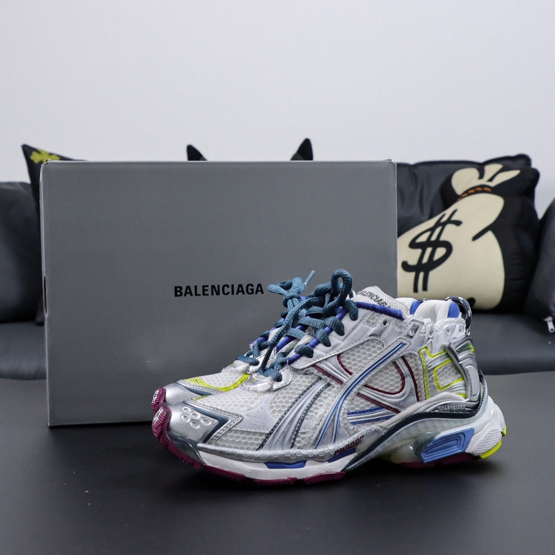 Sneakers Runner 'Blanc Bleu'