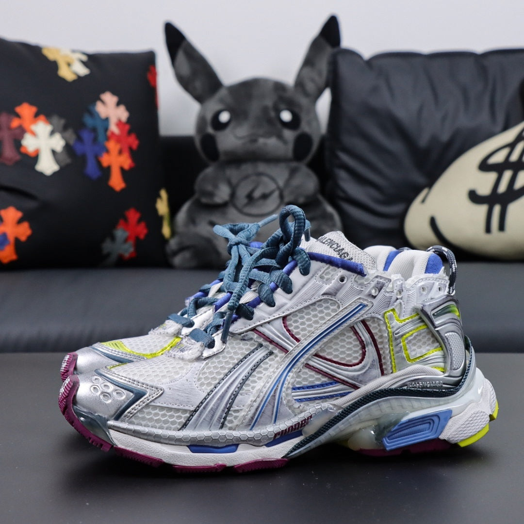 Sneakers Runner 'Blanc Bleu'