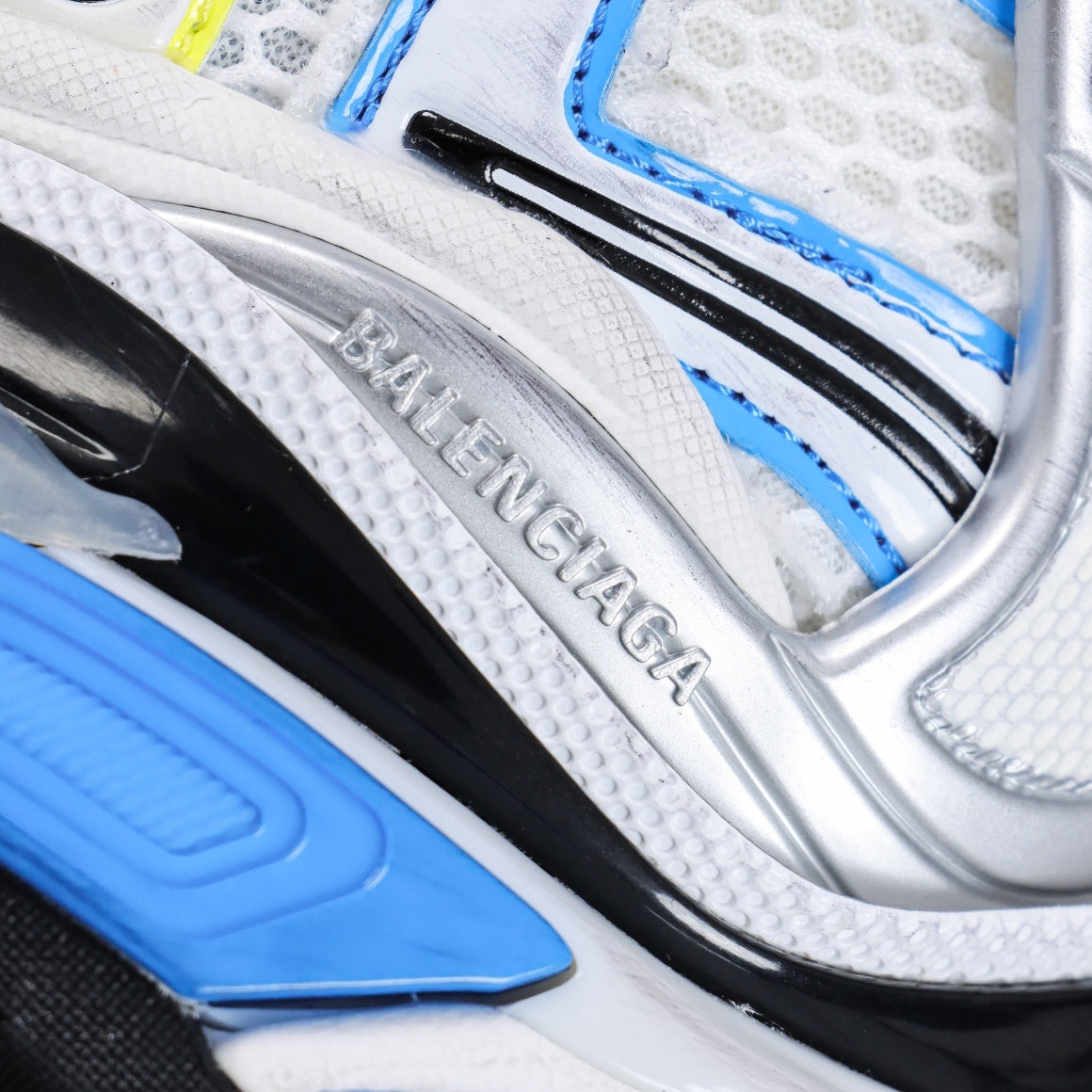 Sneakers Runner 'Blanc Argent Bleu'