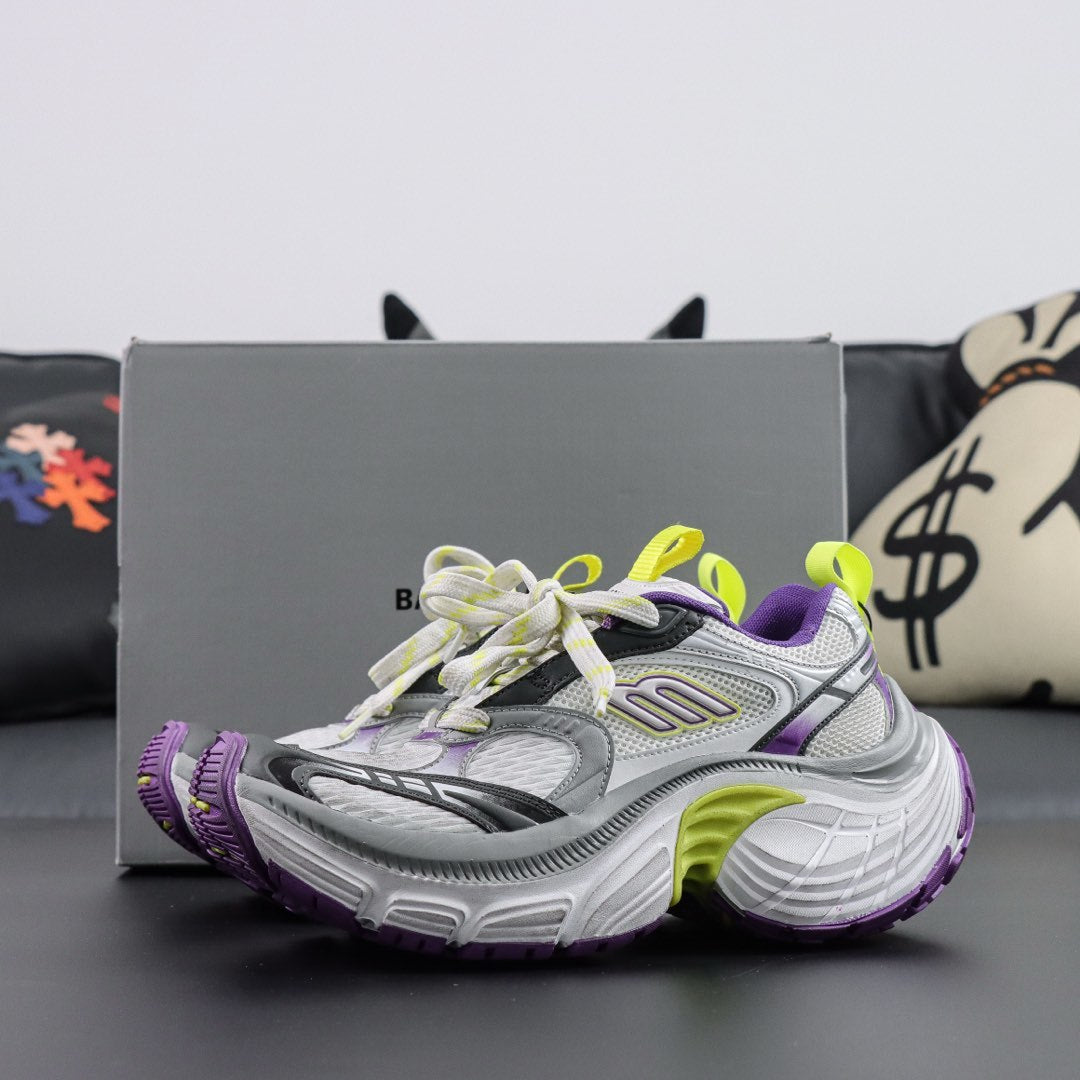 Sneakers 10XL 'Blanc Violet Jaune Fluo'