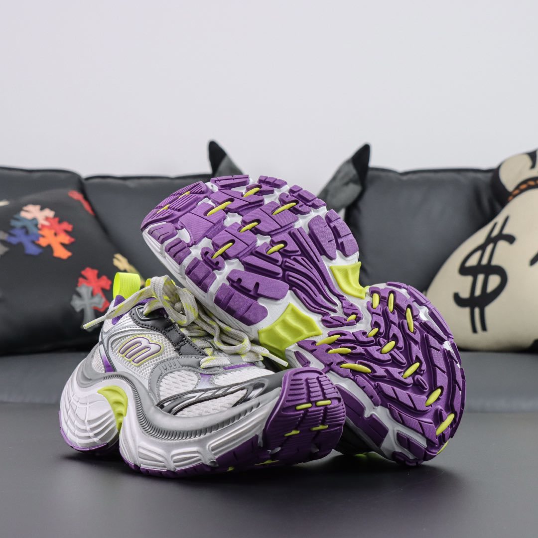 Sneakers 10XL 'Blanc Violet Jaune Fluo'