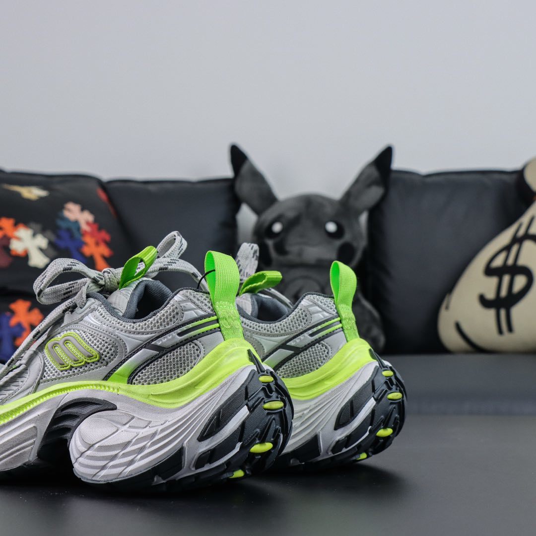 Sneakers 10XL 'Argent Vert Fluo'