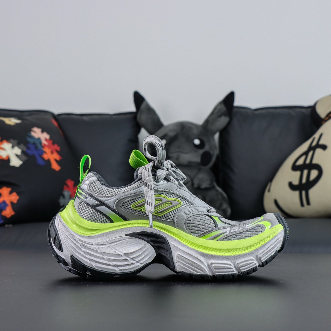 Sneakers 10XL 'Argent Vert Fluo'