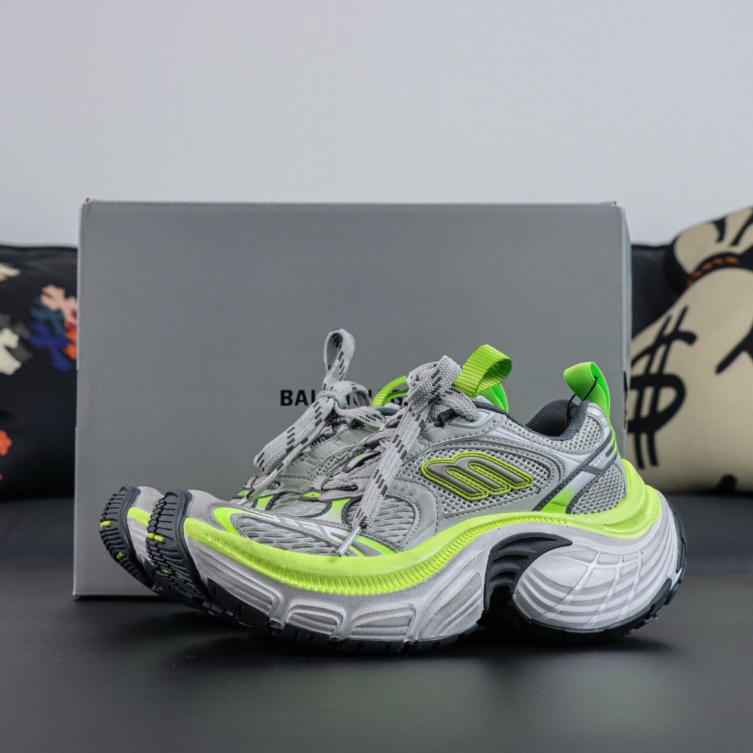 Sneakers 10XL 'Argent Vert Fluo'