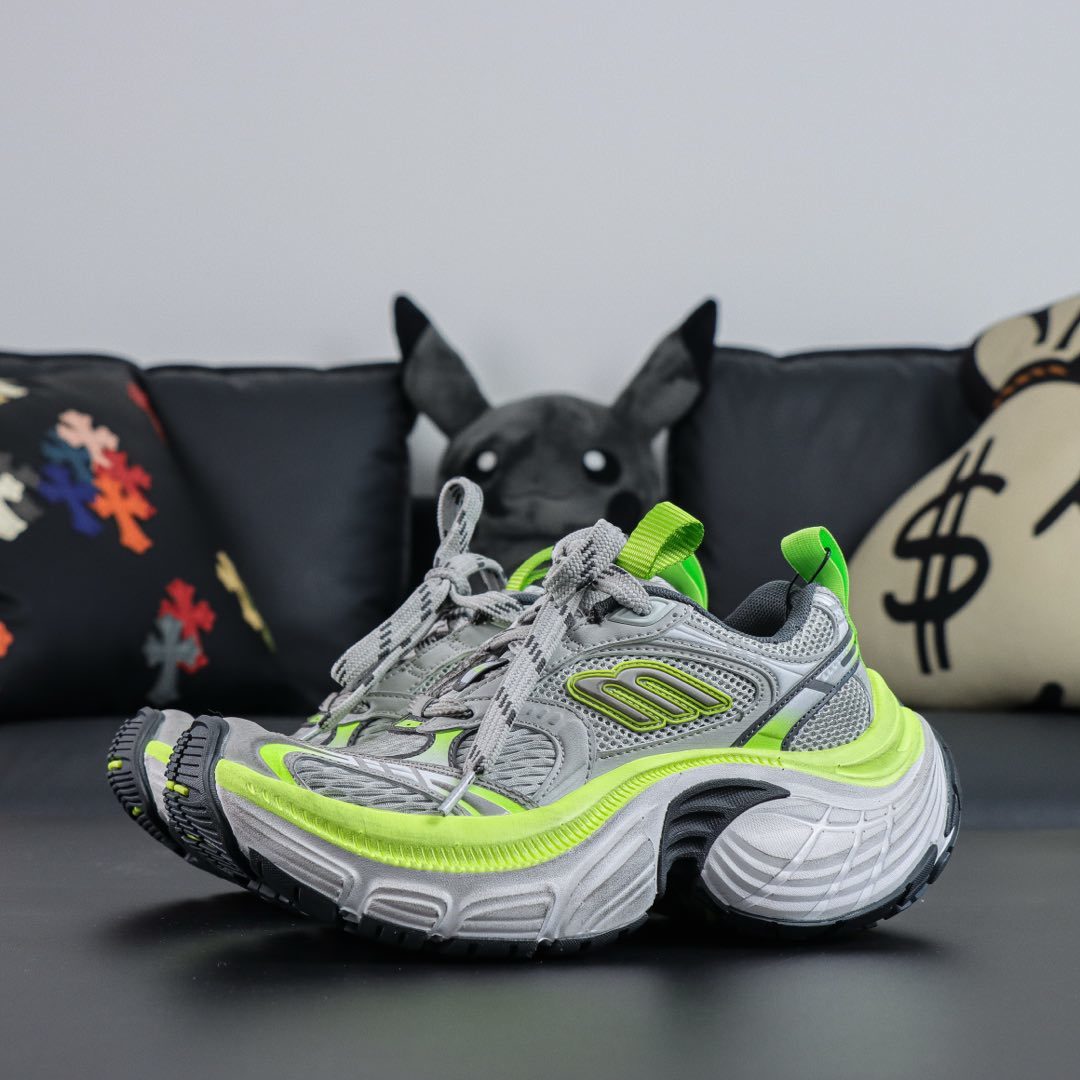 Sneakers 10XL 'Argent Vert Fluo'