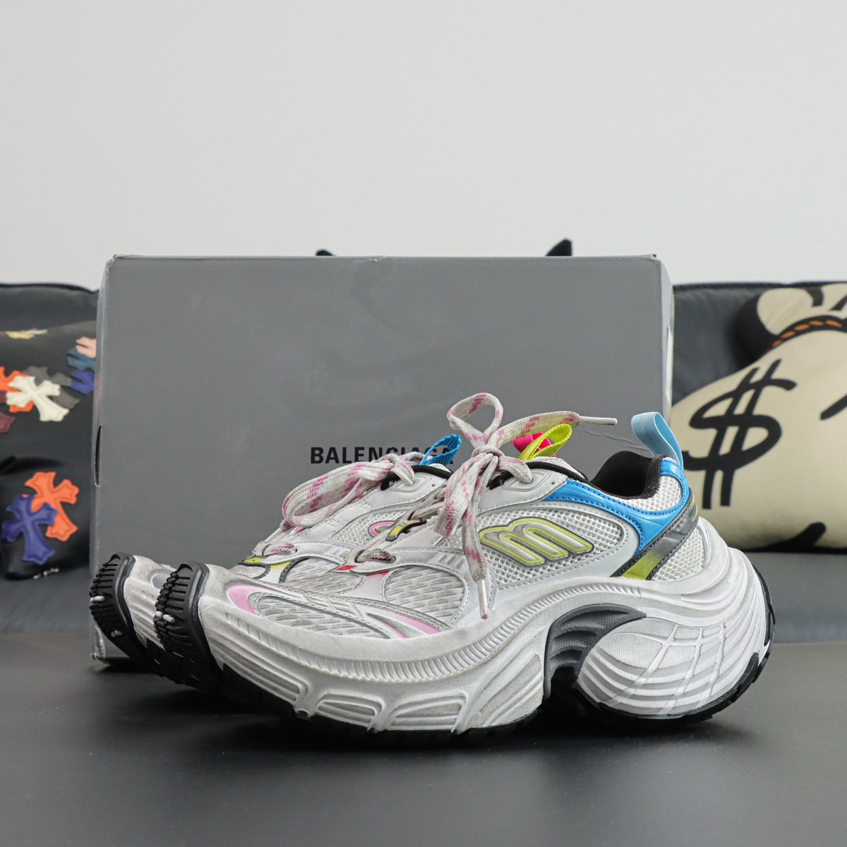 Sneakers 10XL 'Blanc Bleu Ciel Jaune'