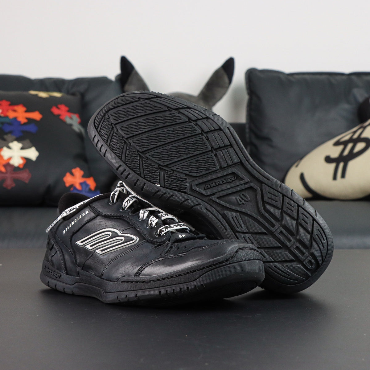 Sneakers Hamptons Worn-Out 'Noir'