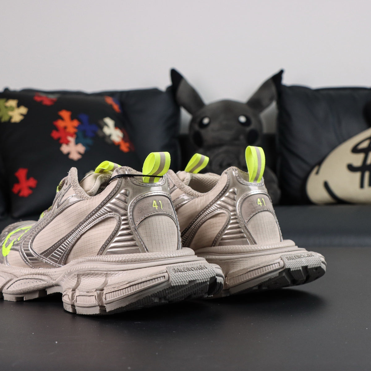 Sneakers 3XL 'Beige Jaune Fluo'