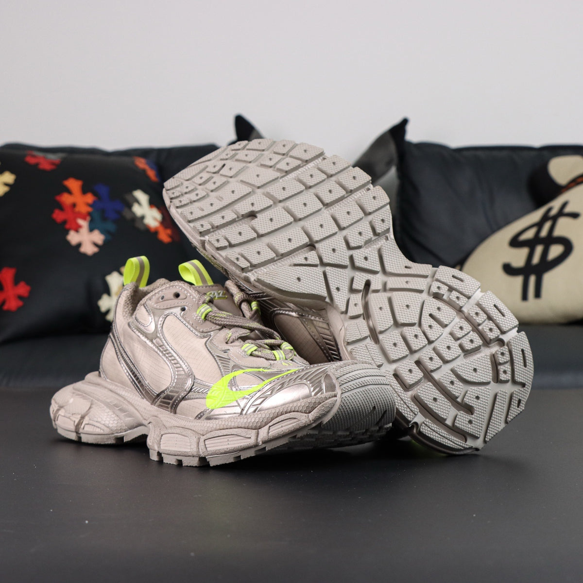 Sneakers 3XL 'Beige Jaune Fluo'
