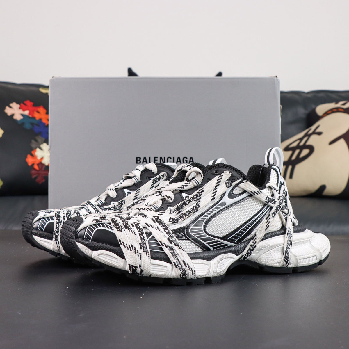 Sneakers 3XL 'Blanc Noir Argent'