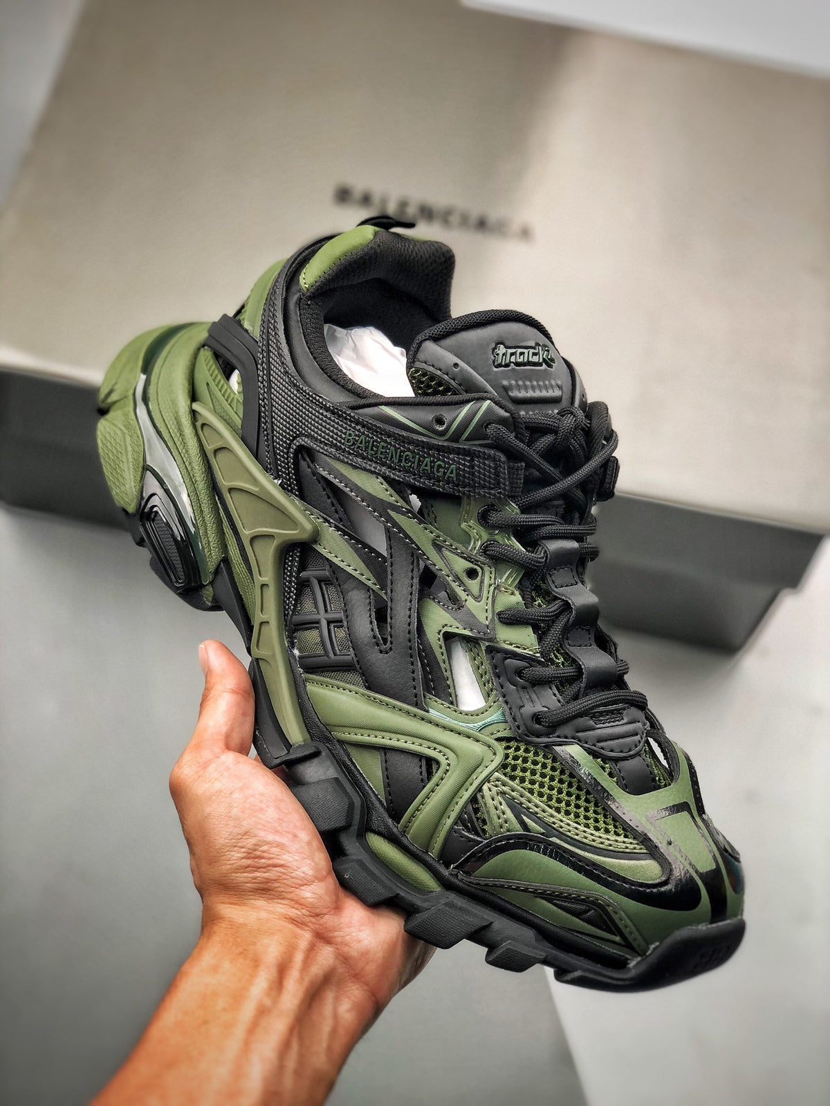 Sneakers Track 2.0 'Vert Kaki Noir'