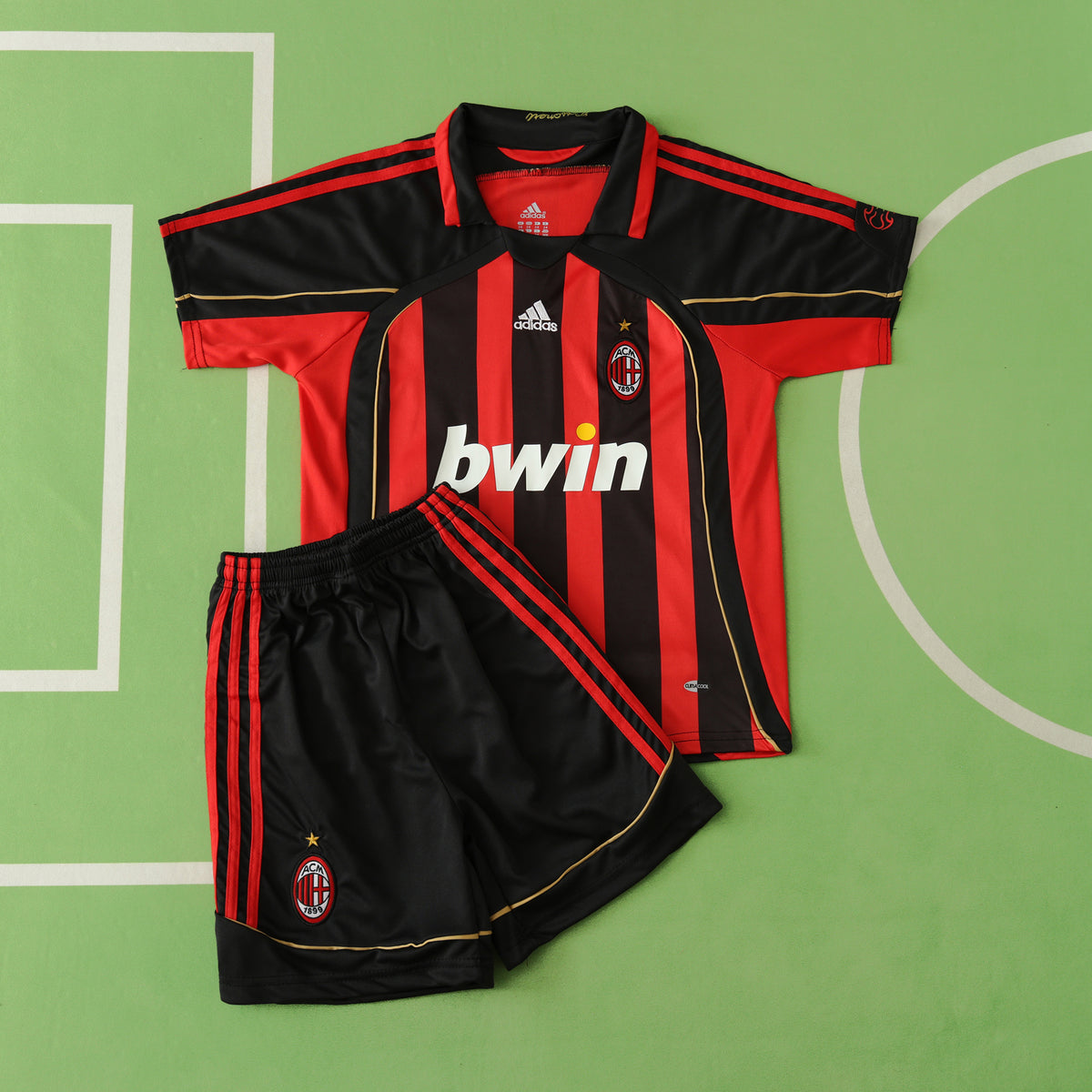 Ensemble Enfant AC Milan 2006/07 Domicile Rétro — vue 2