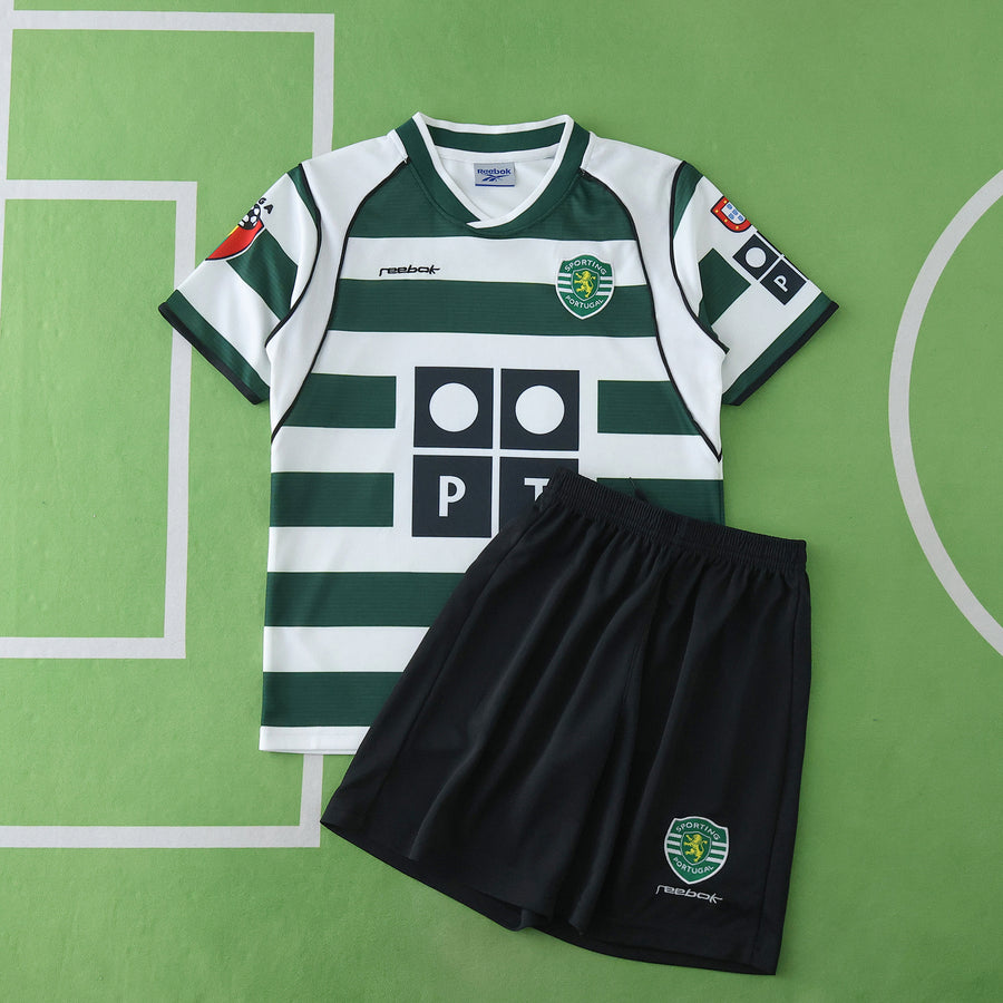 Ensemble Enfant Sporting CP 2001/03 Domicile Rétro — vue 9