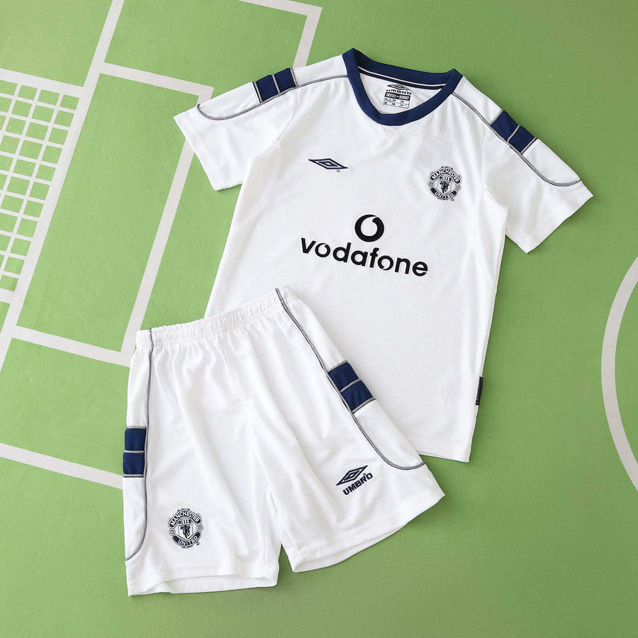 Ensemble Enfant Manchester United 2000/01 Extérieur Rétro — vue 4