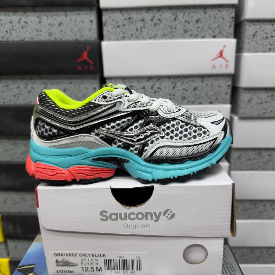 Saucony ProGrid Omni 9 Enfant 'Argent Turquoise Corail'