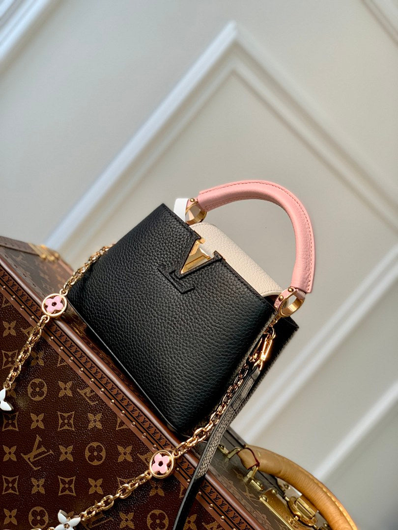 Sac à main Capucines – Réf. M22375 · Noir Mini