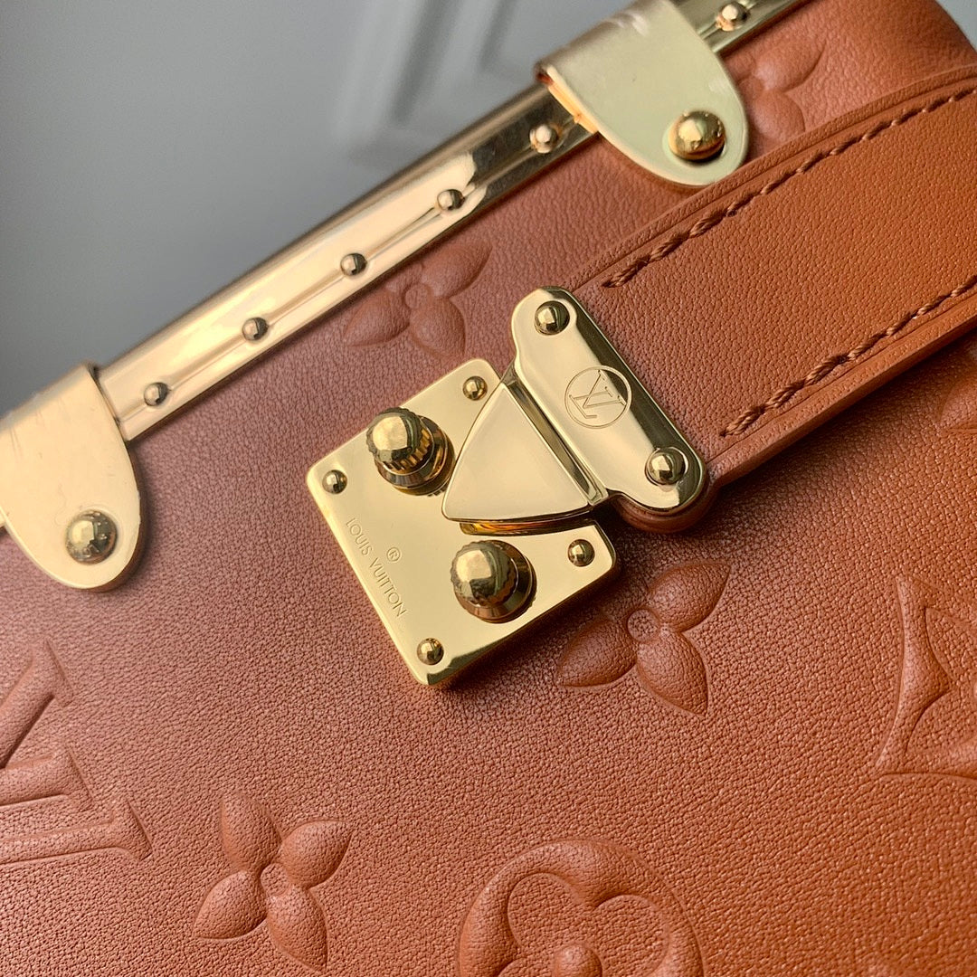 Sac à main Trunk – Réf. M21477 · Marron