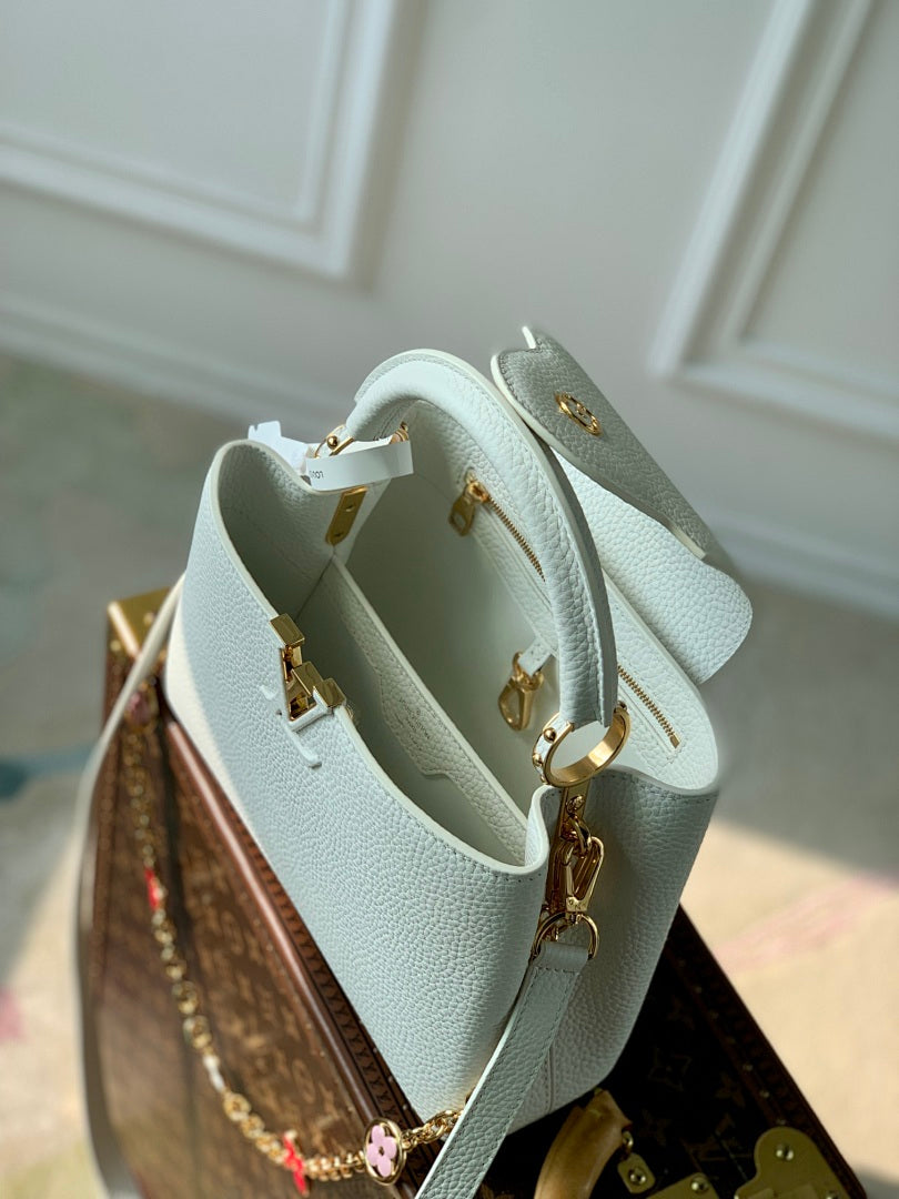 Sac à main Capucines – Réf. M22375 · Blanc PM