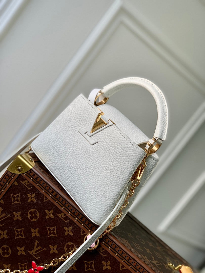 Sac à main Capucines – Réf. M22375 · Blanc Mini